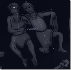 Sternbild Zwillinge (Gemini)