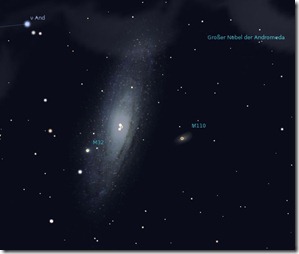 Sternbild Andromeda (M31 M32) - Astronomie