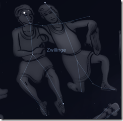 Sternbild Zwillinge (Gemini) - Astronomie