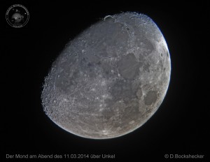 Mond am Abend des 11.03.2014 über Unkel - Daniel Bockshecker