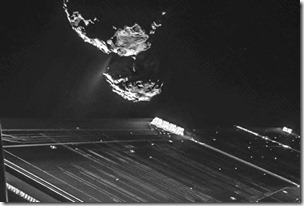 Schatten und Licht bei der Rosetta Mission